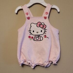 Hello Kitty soft pink embrodiered romper